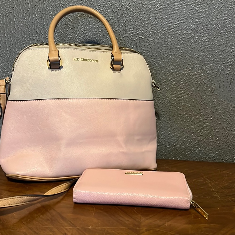 Liz Claiborne Pink/Taupe Handbag